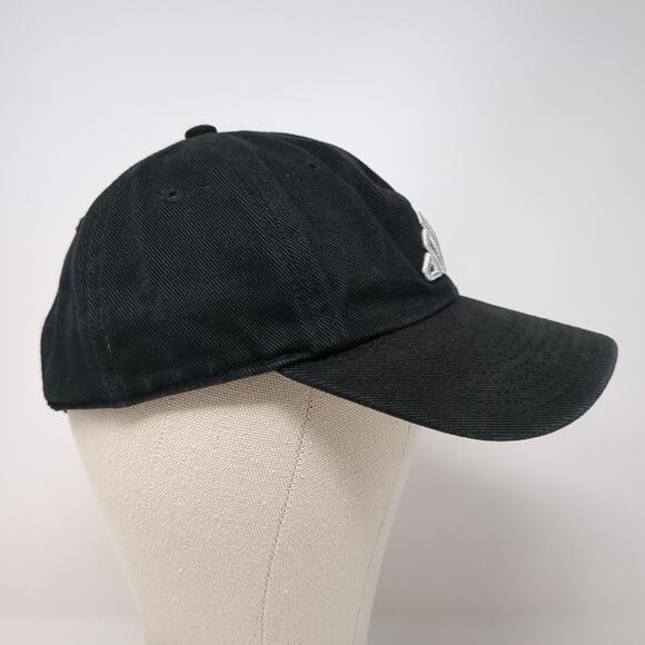 Adidas Strapback Hat Black One Size Adjustable Embroidered 6 Panel Cotton - Picture 5 of 10